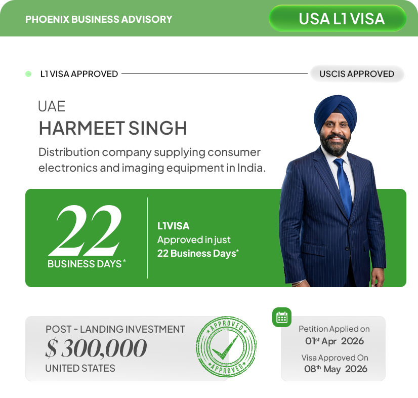 Harmeet Singh USA L1 Visa Approval