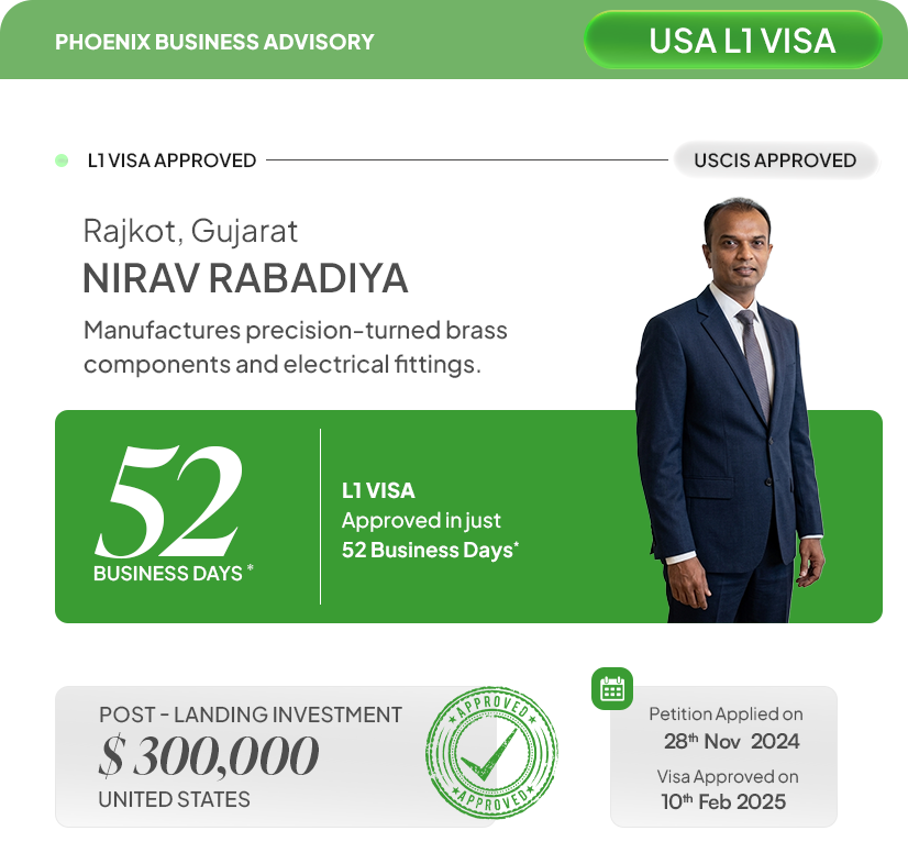 Nirav Rabadiya USA L1 Visa Approval