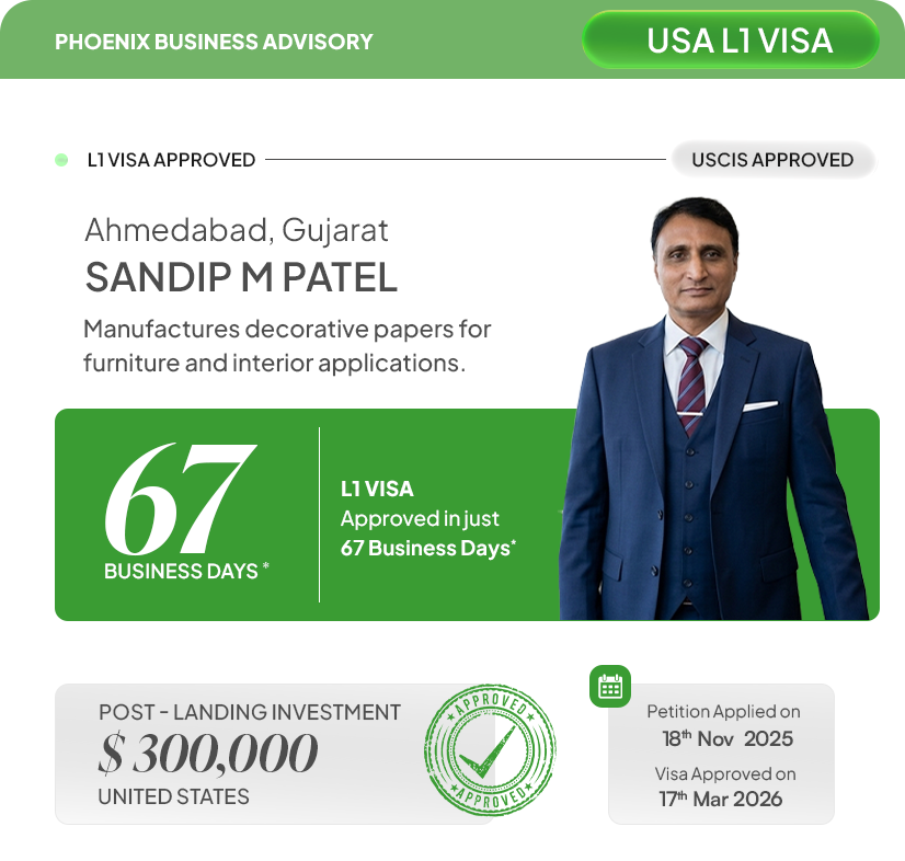 Sandip M Patel USA L1 Visa Approval