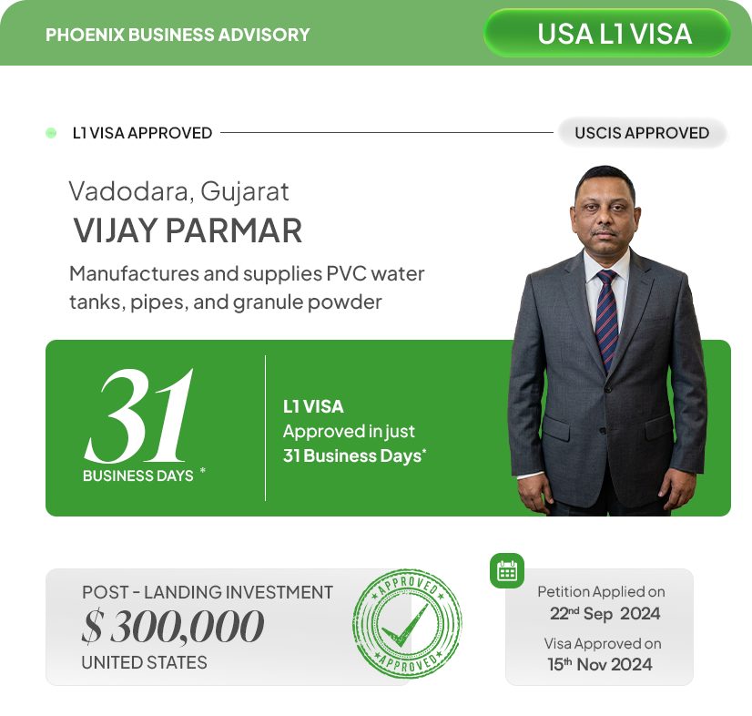 Vijay Parmar USA L1 Visa Approval